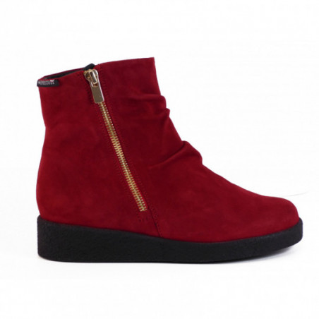 Bottine Mephisto confortable Cuir Nubuck Rouge