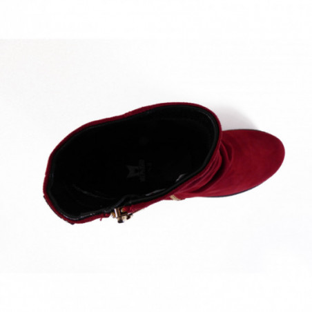 Bottine Mephisto confortable Cuir Nubuck Rouge