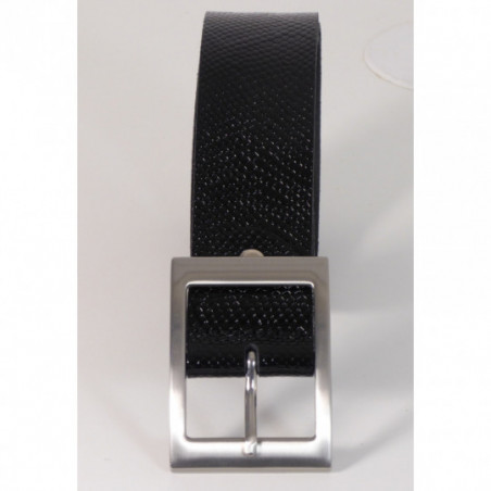 Ceinture Bernd Götz en cuir Noir motif Python