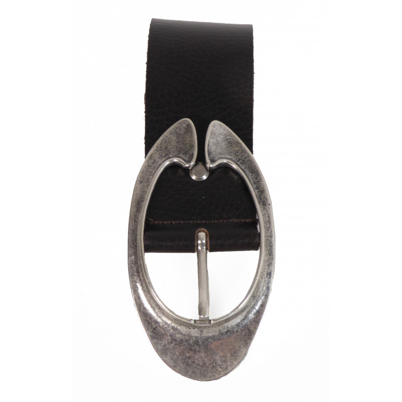 Ceinture Bernd Götz en cuir Chocolat Boucle fantaisie