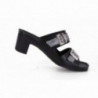 Mules Vital 0568 noir et argenté en cuir Mules Vital 0568 noir et argenté en cuir