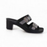 Mules Vital 0568 noir et argenté en cuir Mules Vital 0568 noir et argenté en cuir