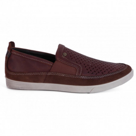 Baskets Slip-on Ecco en cuir marron