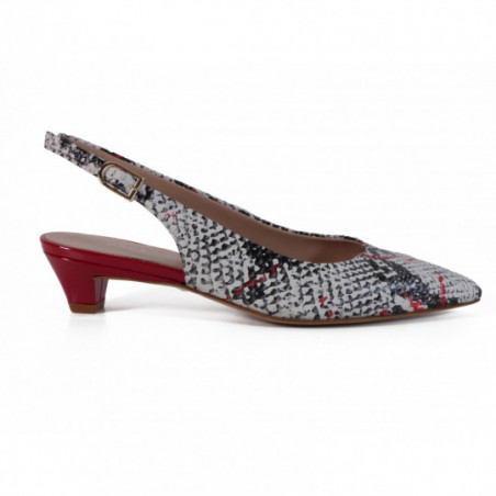 Escarpin Moda Di Fausto en cuir rouge