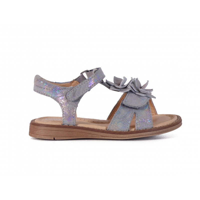 Sandale Babybotte en cuir à velcro fille