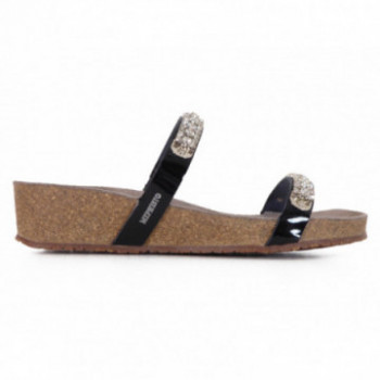 Mule Mephisto en cuir à brides élastiquées confort