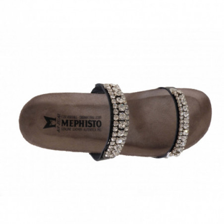 Mule Mephisto en cuir à brides élastiquées confort Mule Mephisto en cuir à brides élastiquées confort