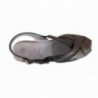 Nu-pied en cuir Florett Confort à talon compensé Bronze Nu-pied en cuir Florett Confort à talon compensé Bronze