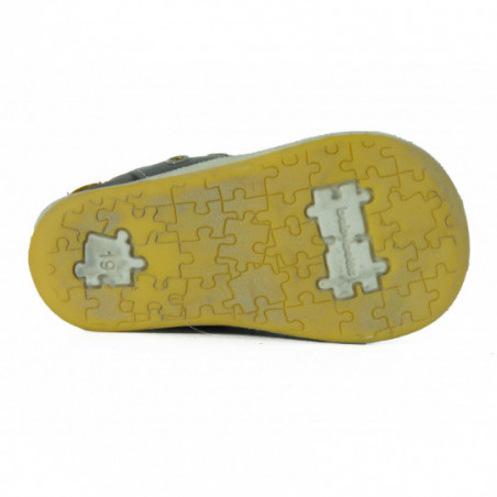Chaussures garçon bébé en cuir Nubuck gris Chaussures garçon bébé en cuir Nubuck gris