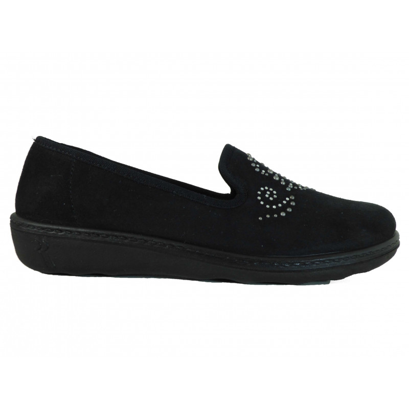 Pantoufle Romika Romilastic 125 Confort Noir fantaisie