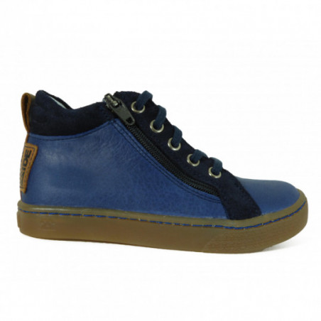 Baskets en cuir tendance Tty Bleu Marine