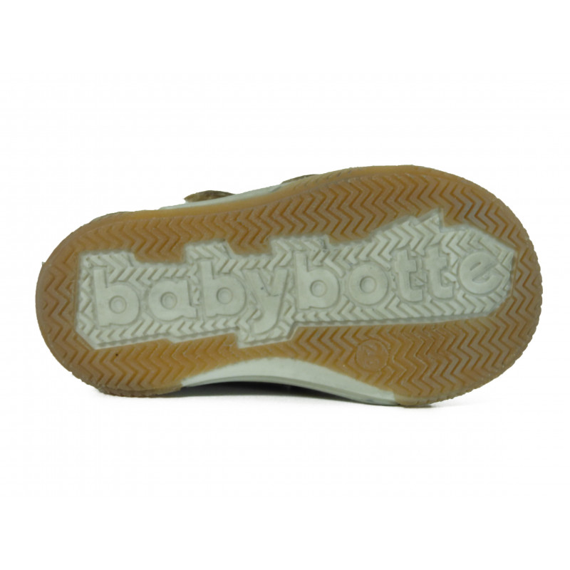 Baskets Babybotte en cuir a velcros garcon Igert