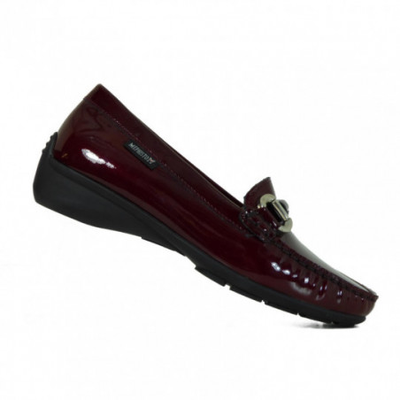 Mocassin Cuir Femme Mephisto Vin Tendance Natala