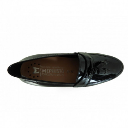 Mocassin en cuir vernis noir Mephisto tendance Piera