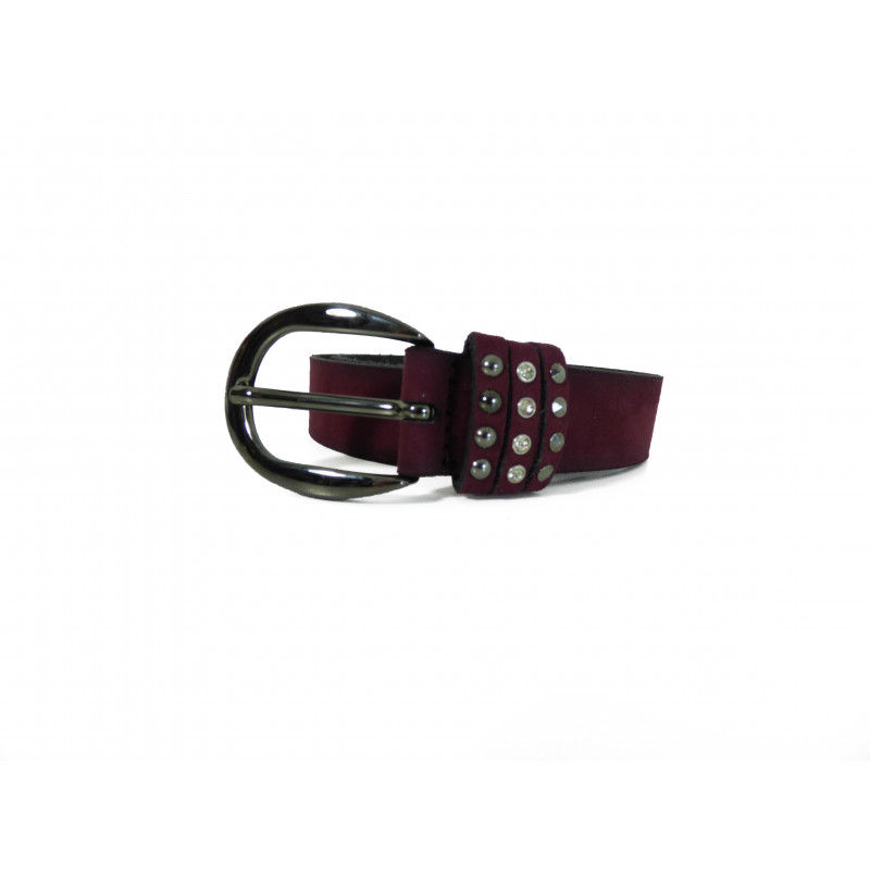 Ceinture Bernd Götz en cuir Bordeaux Bijoux Swarovski Ceinture Bernd Götz en cuir Bordeaux Bijoux Swarovski