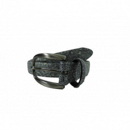 Ceinture Femme en cuir Bernd Götz Noir et Argent