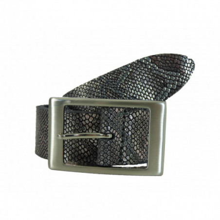 Ceinture en cuir Femme Bernd Götz Noir a effet