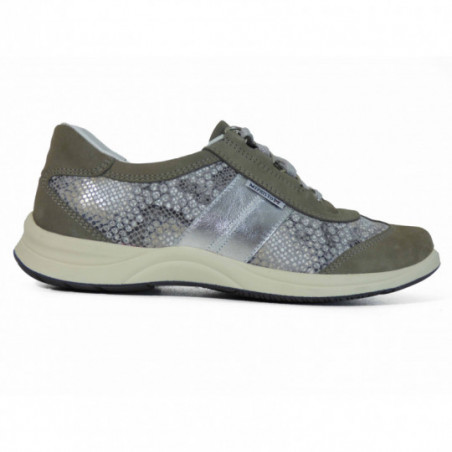 Baskets Mephisto Laser Gris Clair en cuir