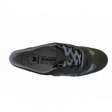 Baskets Mephisto Laser Gris Clair en cuir