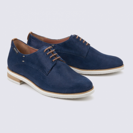 Chaussures de ville derby en cuir vernis Mephisto Navy