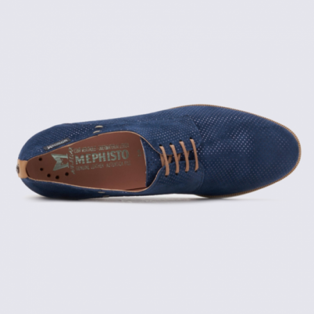 Chaussures de ville derby en cuir vernis Mephisto Navy