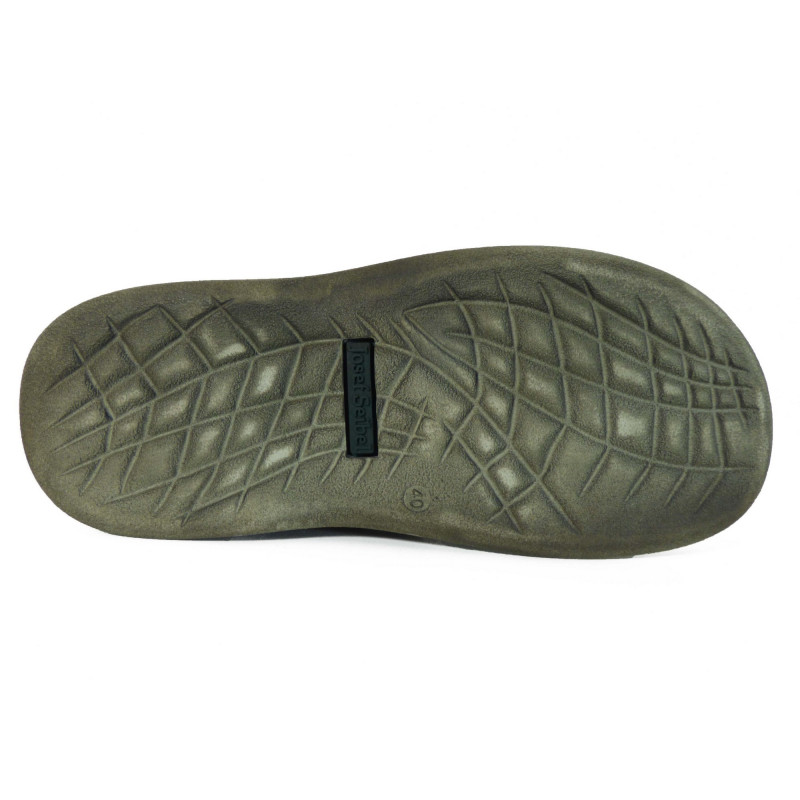 Mules hommes cuir gris et noir Josef Seibel