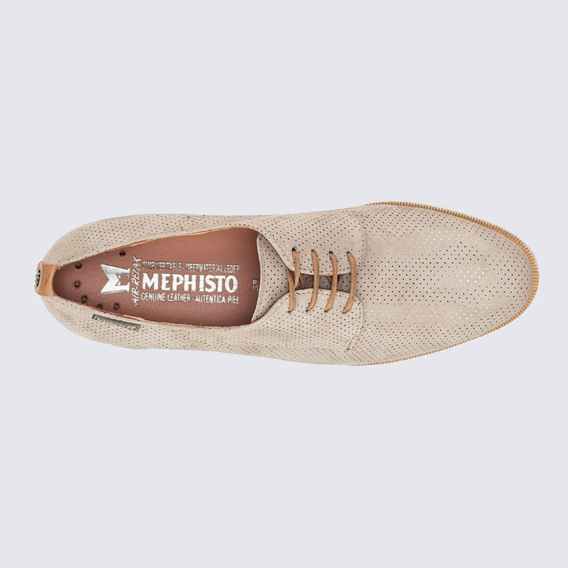 Chaussures de ville derby en cuir vernis Mephisto Camel