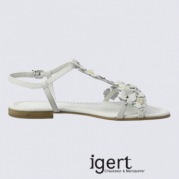 Nu-pied K&S en cuir blanc Tendance