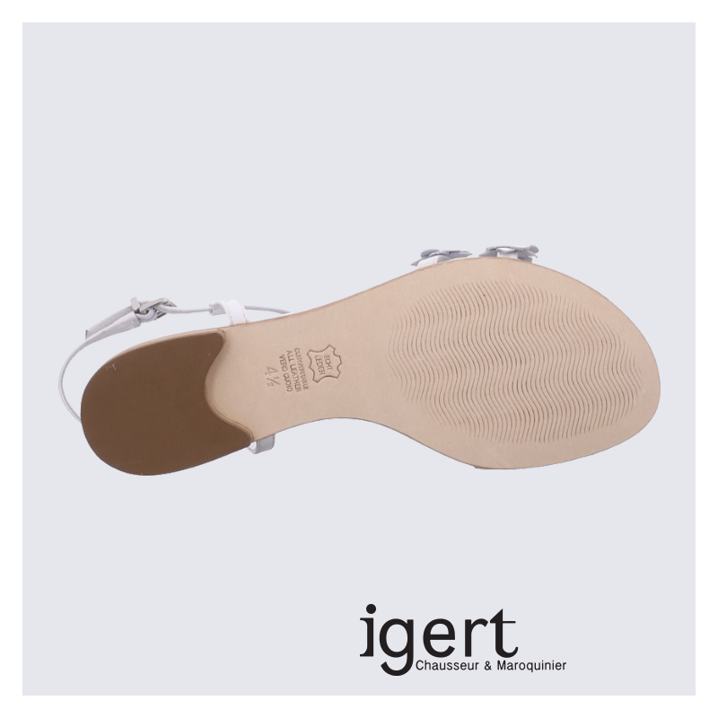 Nu-pied K&S en cuir blanc Tendance