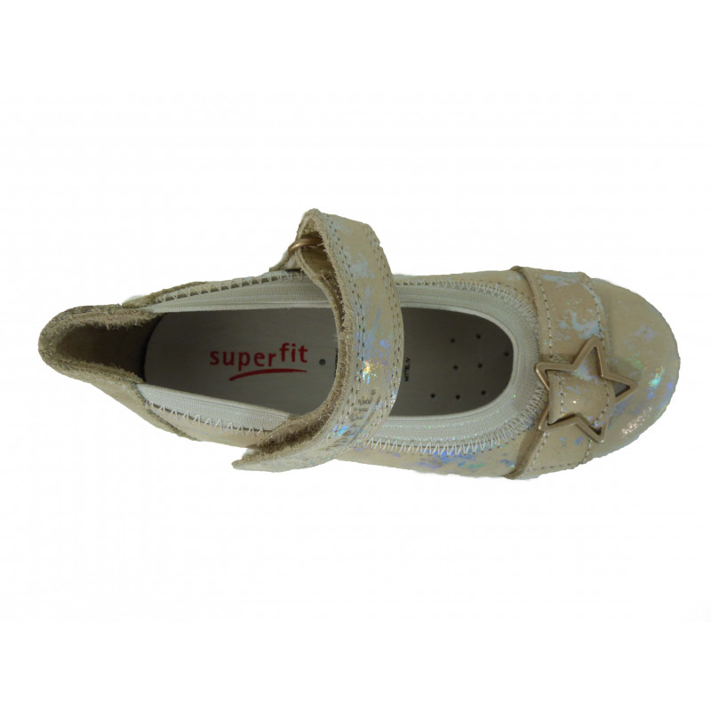 Ballerines Superfit à motif étoile en cuir fille tendance