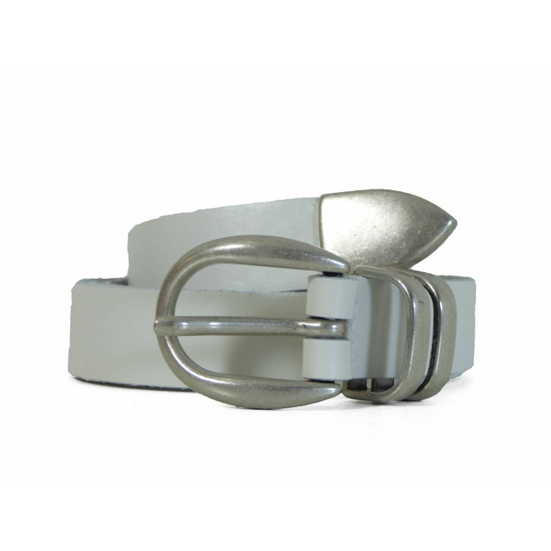 Ceinture fine Bernd Götz en cuir blanc classique Ceinture fine Bernd Götz en cuir blanc classique