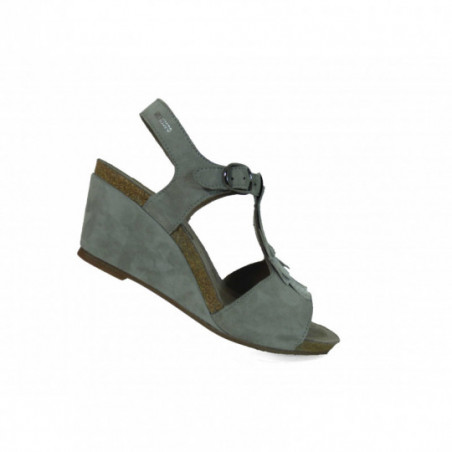 Nu-pied Mephisto en cuir gris clair Jenny