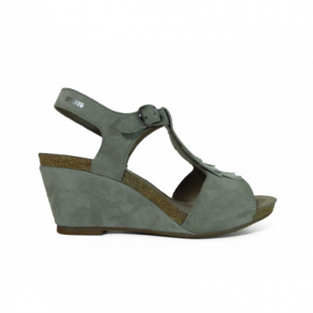 Nu-pied Mephisto en cuir gris clair Jenny