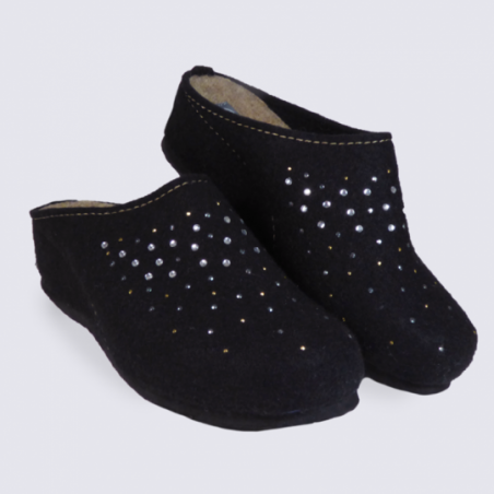 Chaussons chauds Ara tendance et confort Noir