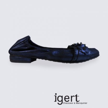 Ballerines K&S en cuir navy tendance