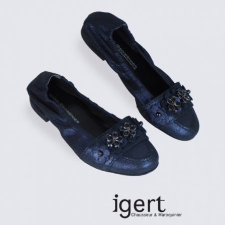 Ballerines K&S en cuir navy tendance