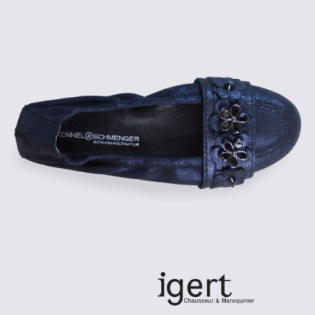 Ballerines K&S en cuir navy tendance