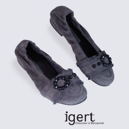 Ballerines K&S en cuir taupe tendance Ballerines K&S en cuir taupe tendance