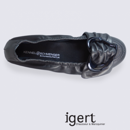 Ballerines K&S en cuir avec boucle en coeur Ballerines K&S en cuir avec boucle en coeur