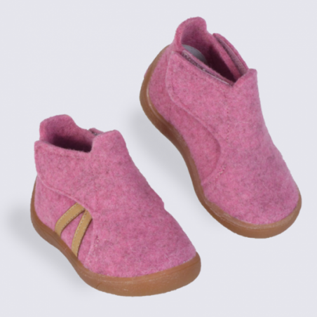 Chaussons bébé Babybotte rose à velcro