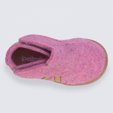 Chaussons bébé Babybotte rose à velcro