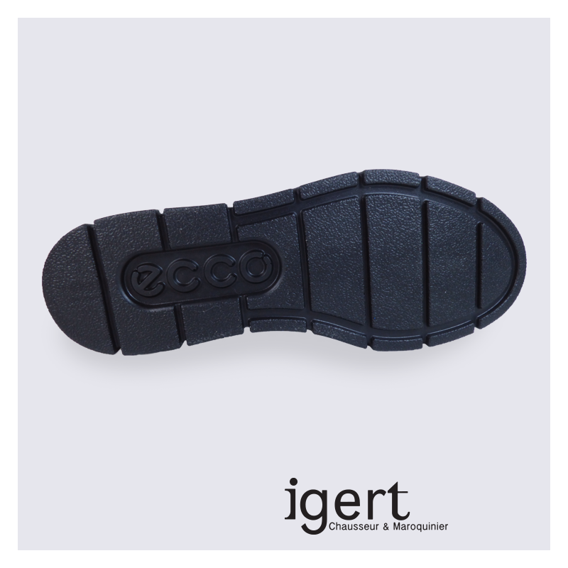 Bottines Ecco, bottines femme en cuir argenté