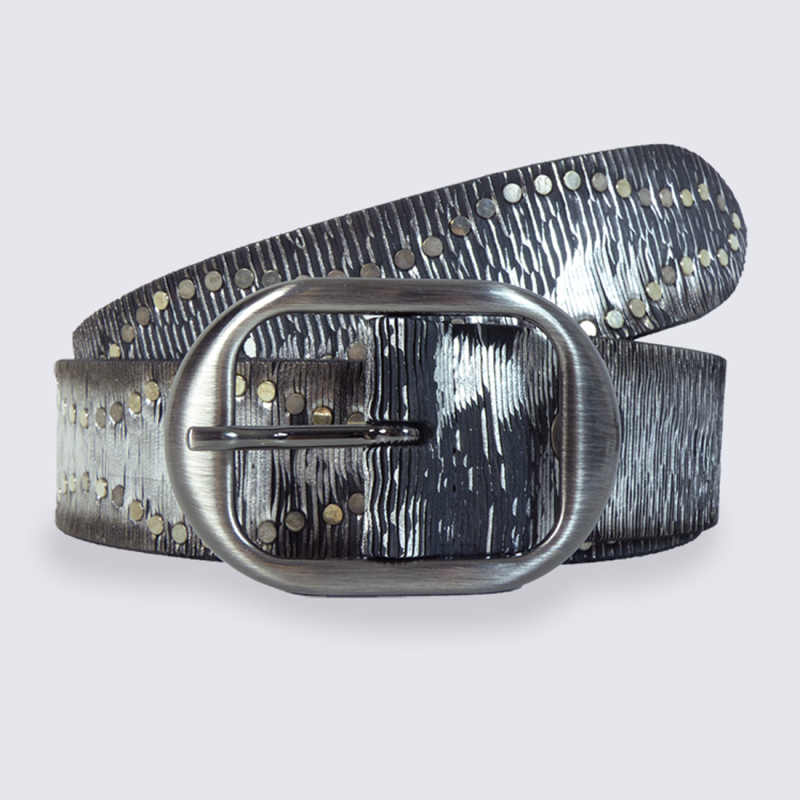 Ceinture femme Bernd Götz noir et argent tendance Ceinture femme Bernd Götz noir et argent tendance