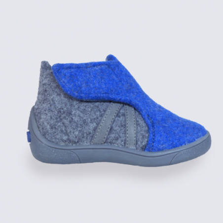 Chaussons bébé Babybotte bleu à velcro