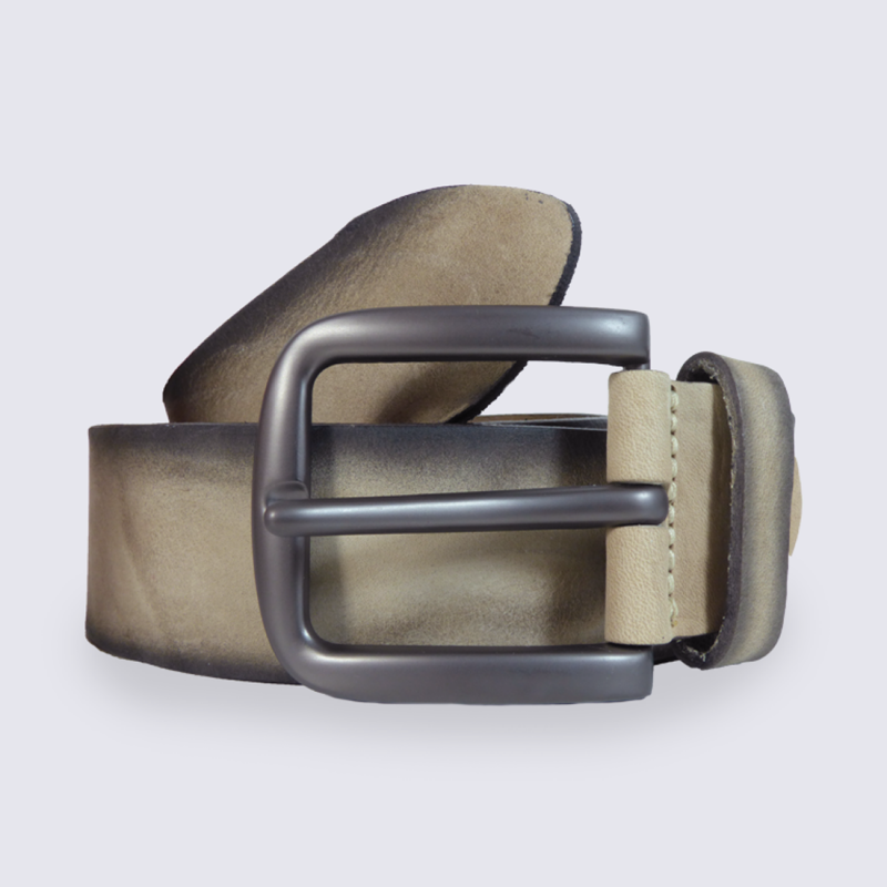 Ceinture Bernd Götz en cuir taupe effet vieilli Ceinture Bernd Götz en cuir taupe effet vieilli