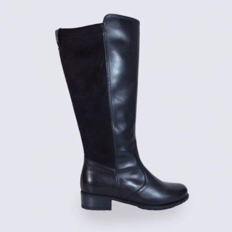 Botte cavalière Ara en cuir noir tendance