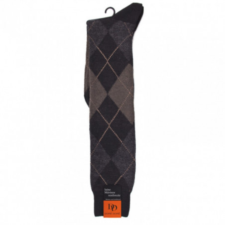 Chaussettes homme Doré Doré en Laine Mérinos renforcée motif Jacquard noir Chaussettes homme Doré Doré en Laine Mérinos renforcée motif Jacquard noir