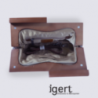 Pochette Frederic en bois et en cuir marron Pochette Frederic en bois et en cuir marron