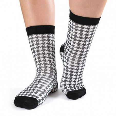 Chaussettes femme Wigglesteps Originales à motif noir et blanc