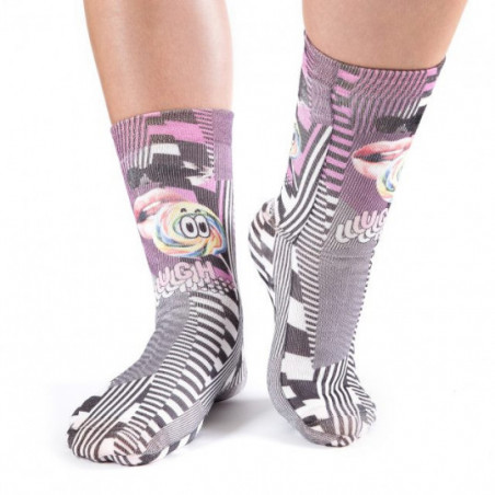 Chaussettes femme Wigglesteps Originales à motif rayé